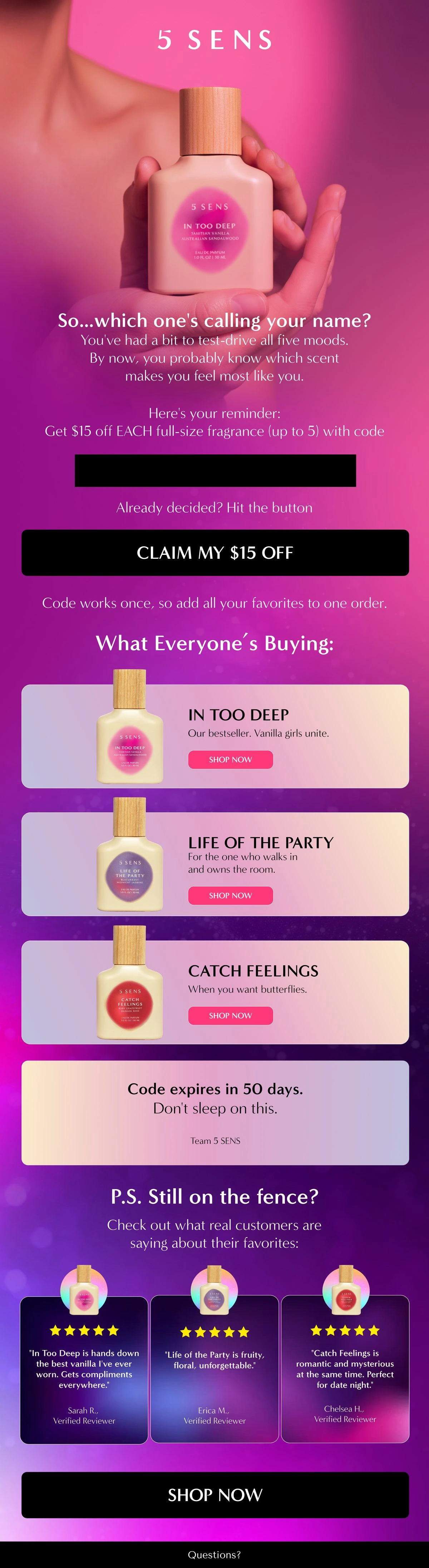5 SENS Discovery Kit follow-up email design