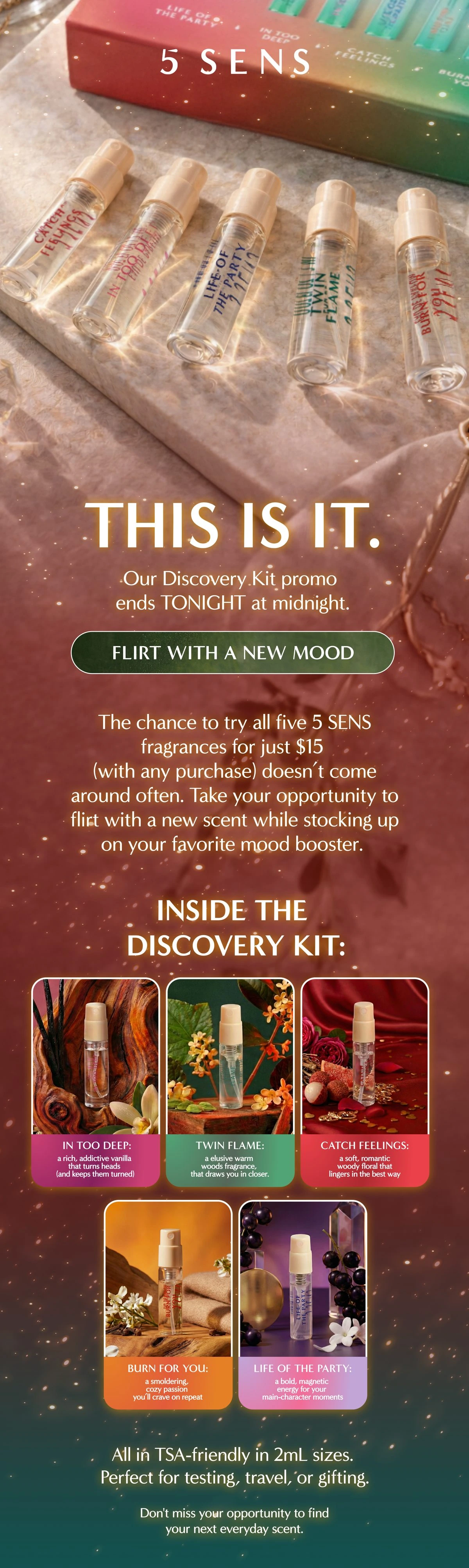 5 SENS Discovery Kit campaign email design