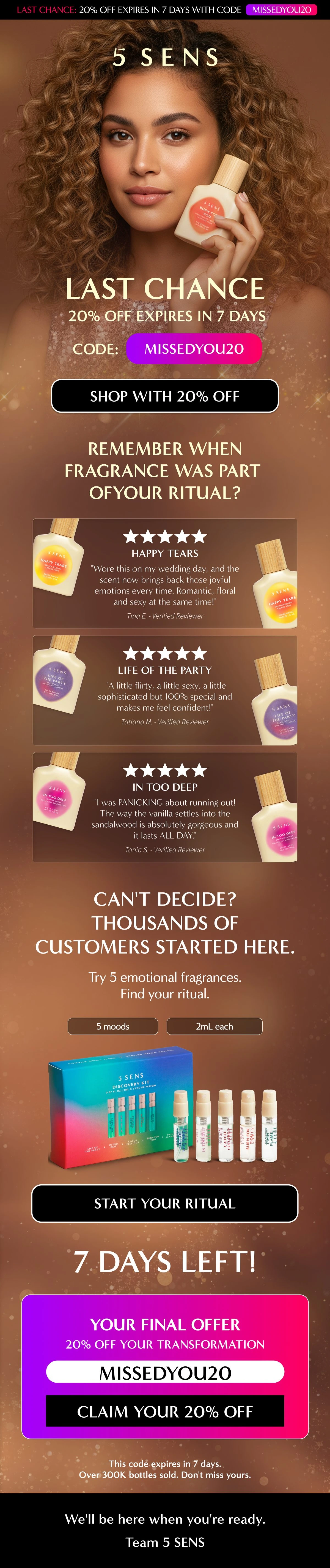 5 SENS Winback: final reminder email design