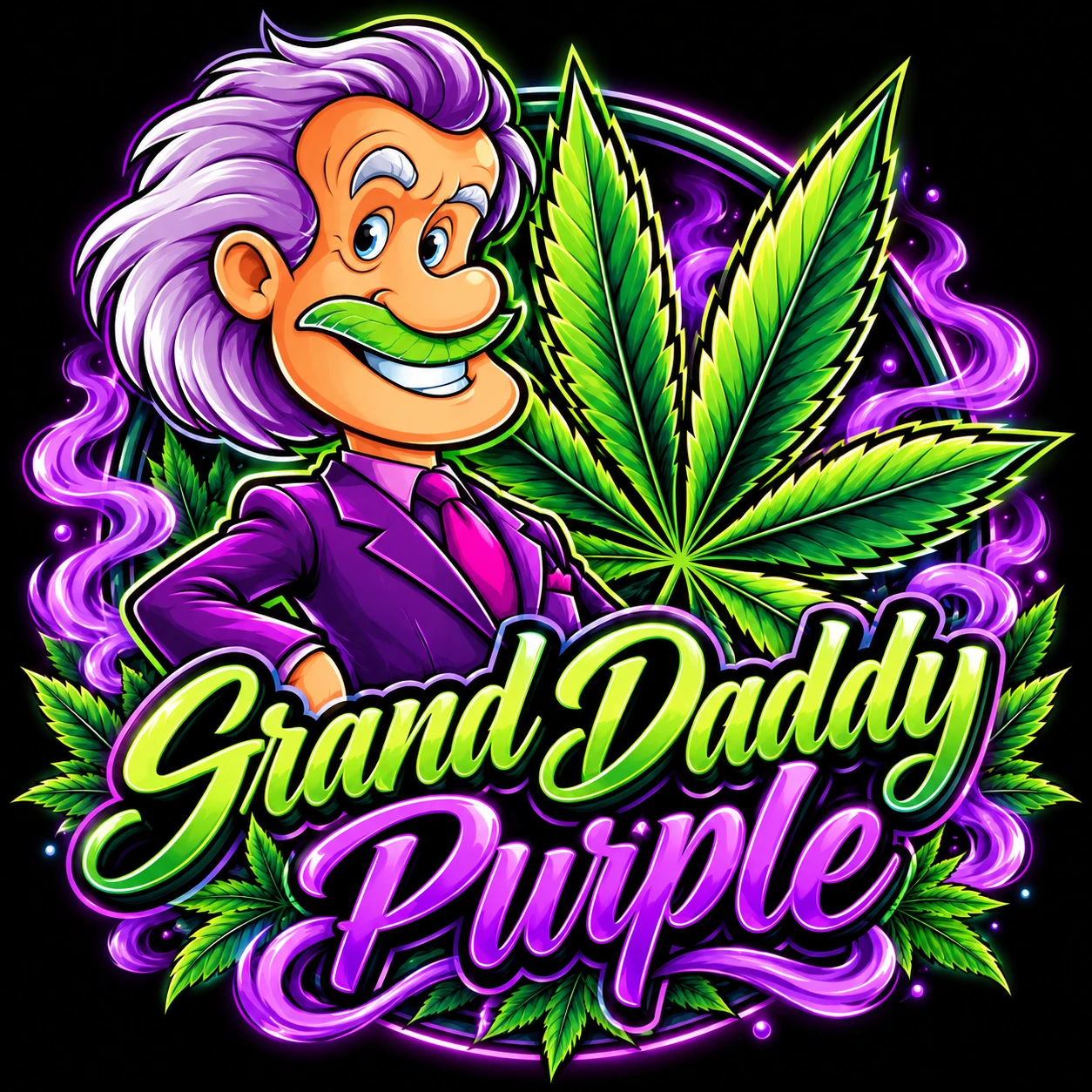 Hemp Illustrations: Grand Daddy Purple