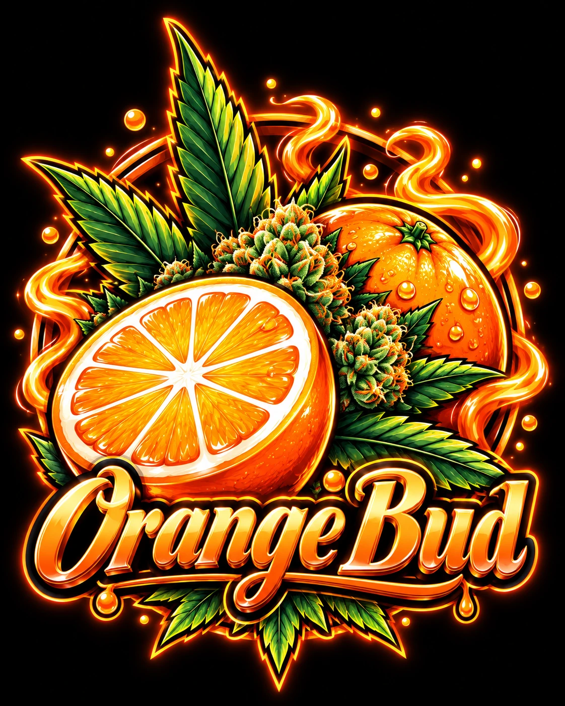 Hemp Illustrations: Orange Bud