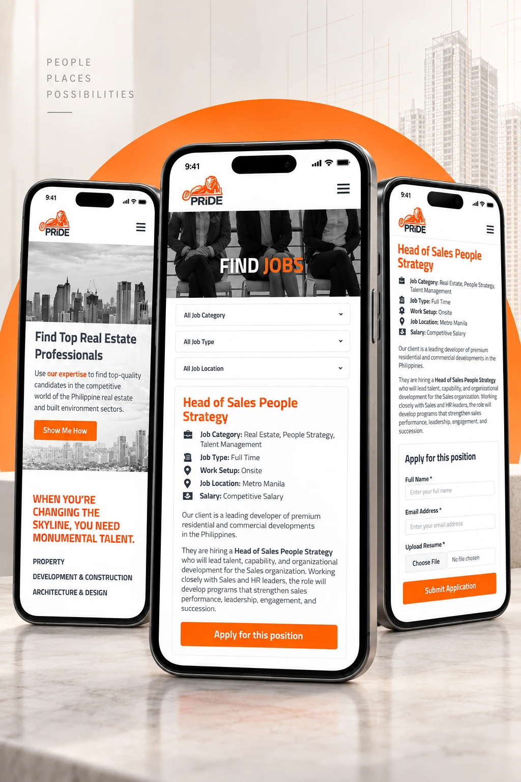 Pride Consulting: Mobile experience