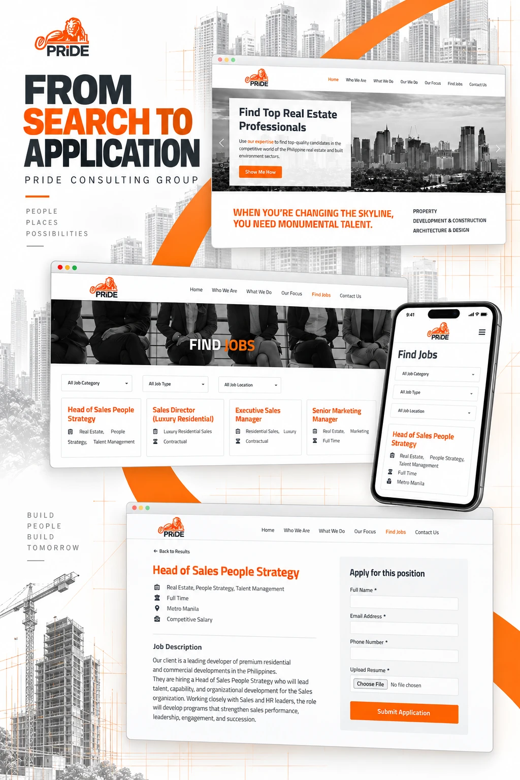 Pride Consulting: Search to application