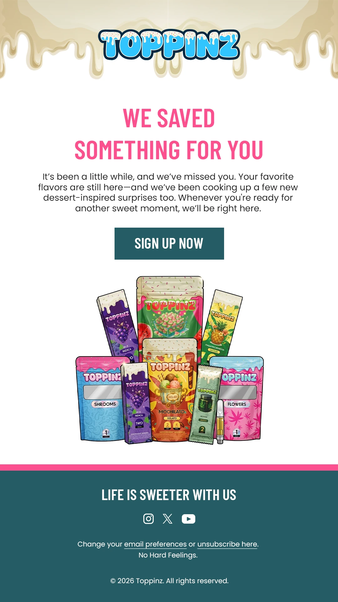 Toppinz Winback Flow email design